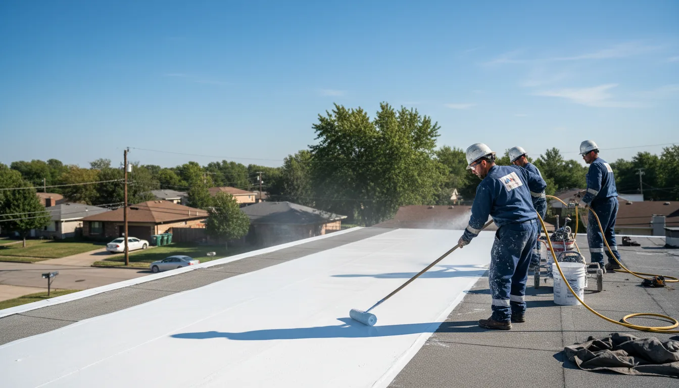 Commercial roof coating in Justice, WV near me